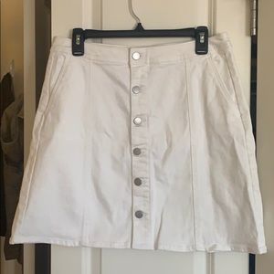 White Denim Skirt